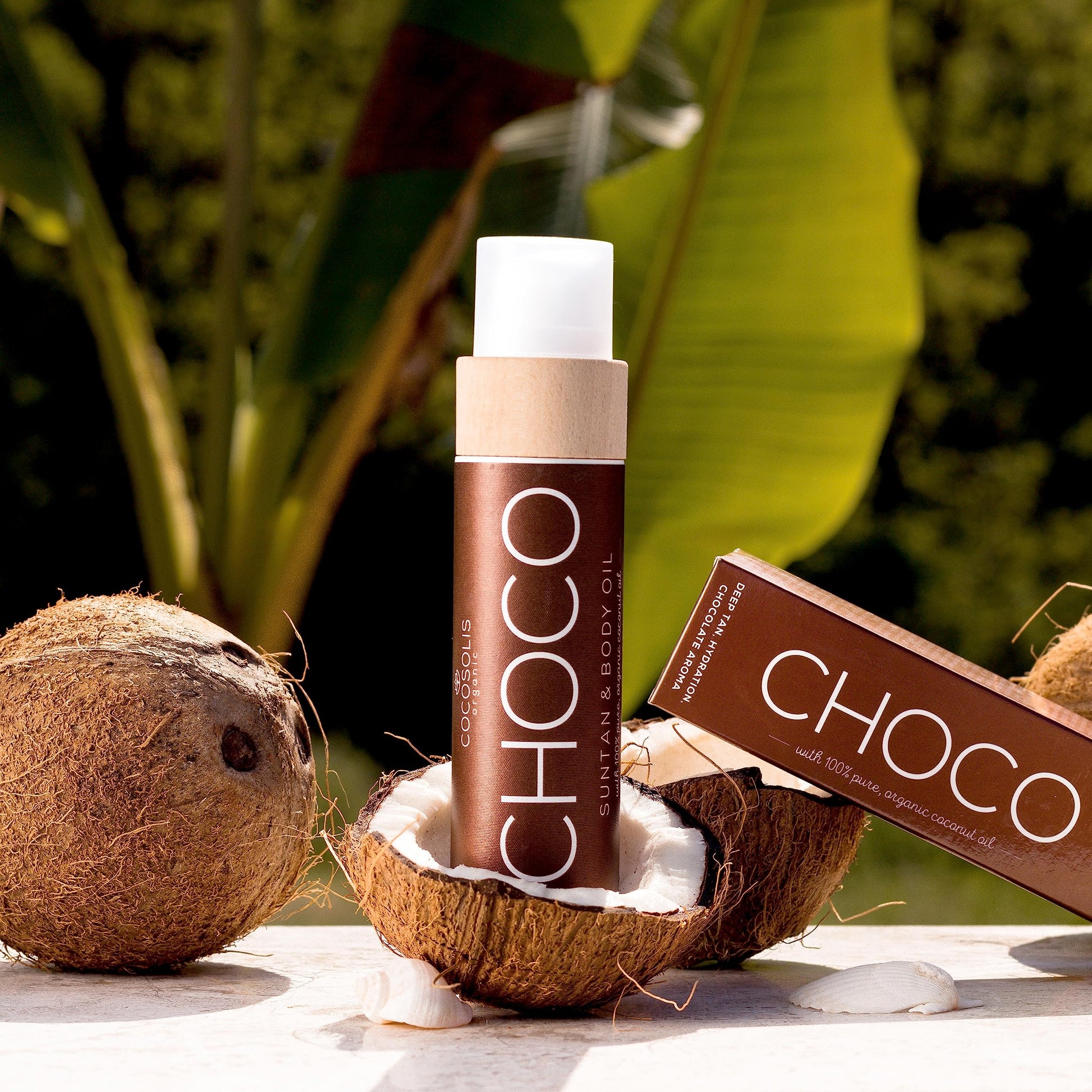 CHOCO Sun Tan & Body Oil Organic Tanning Oil Get Healthy Deep Chocolate Tan with the Help of Only Natural Cold-pressed Oils 6 Precious Oils to Make Your Skin Glowing & Revitalised