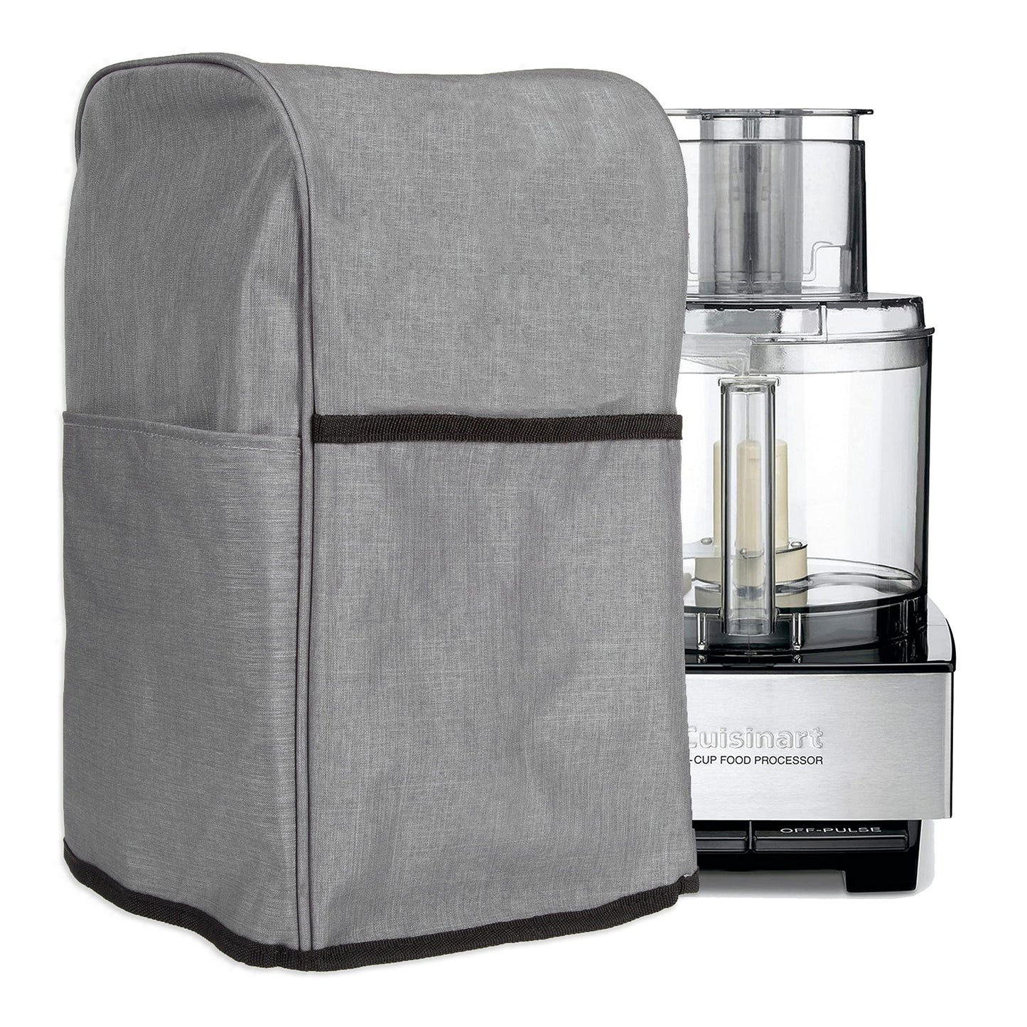 Crutello - Funda para procesador de alimentos con bolsillos de almacenamiento para grandes procesadores personalizados de 11 a 14 tazas, cubiertas para electrodomésticos de cocina, para encimera de