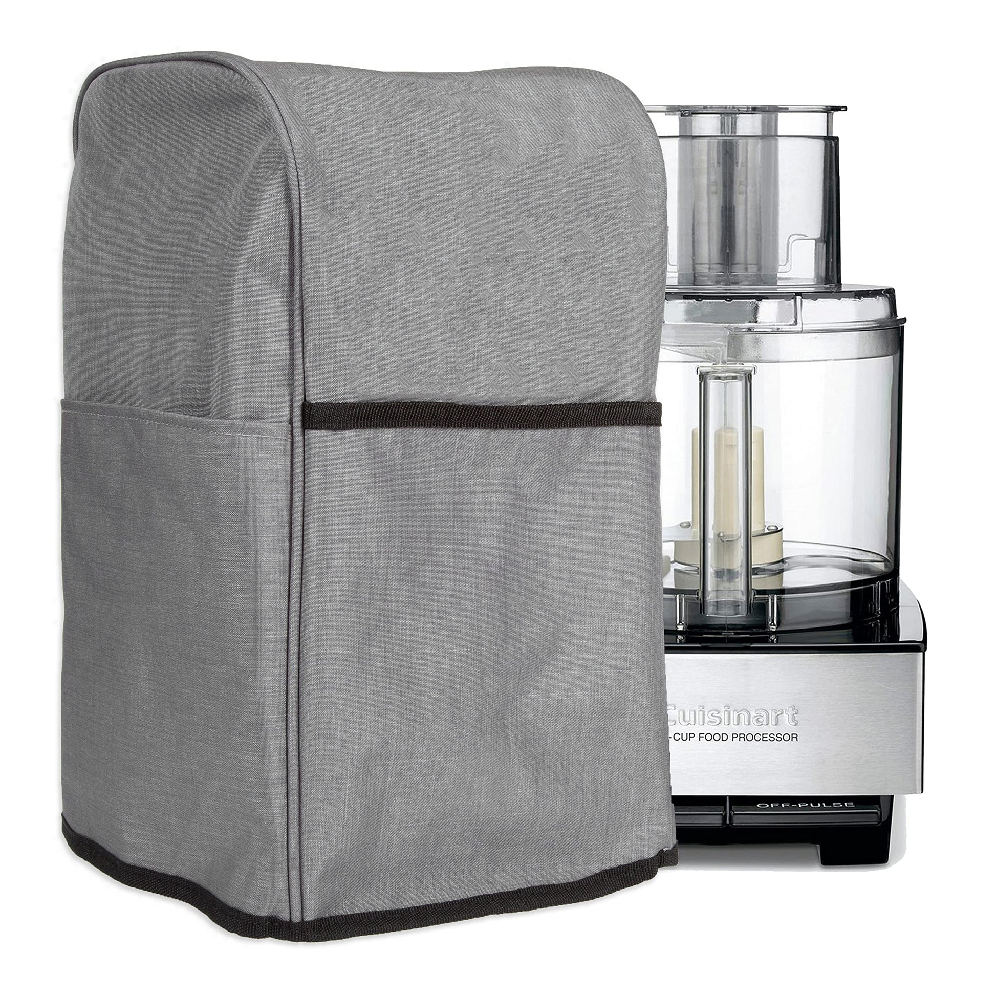 Crutello - Funda para procesador de alimentos con bolsillos de almacenamiento para grandes procesadores personalizados de 11 a 14 tazas, cubiertas para electrodomésticos de cocina, para encimera de