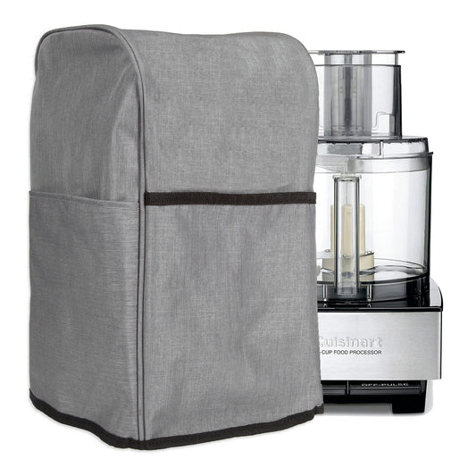 Crutello - Funda para procesador de alimentos con bolsillos de almacenamiento para grandes procesadores personalizados de 11 a 14 tazas, cubiertas para electrodomésticos de cocina, para encimera de