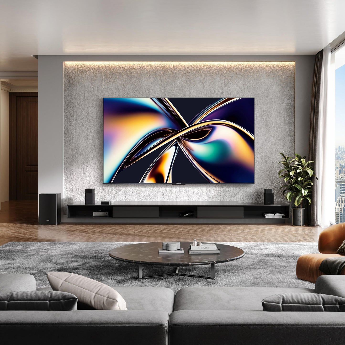 Hisense Television U8QG (Modelo 2025) Pantalla 55 Pulgadas,Mini-LED Pro Smart Google TV UHD 4K,Control Remoto por Voz con Alexa,Modo de Juego Ultra de 165 Hz,Hi-View AI Engine Pro