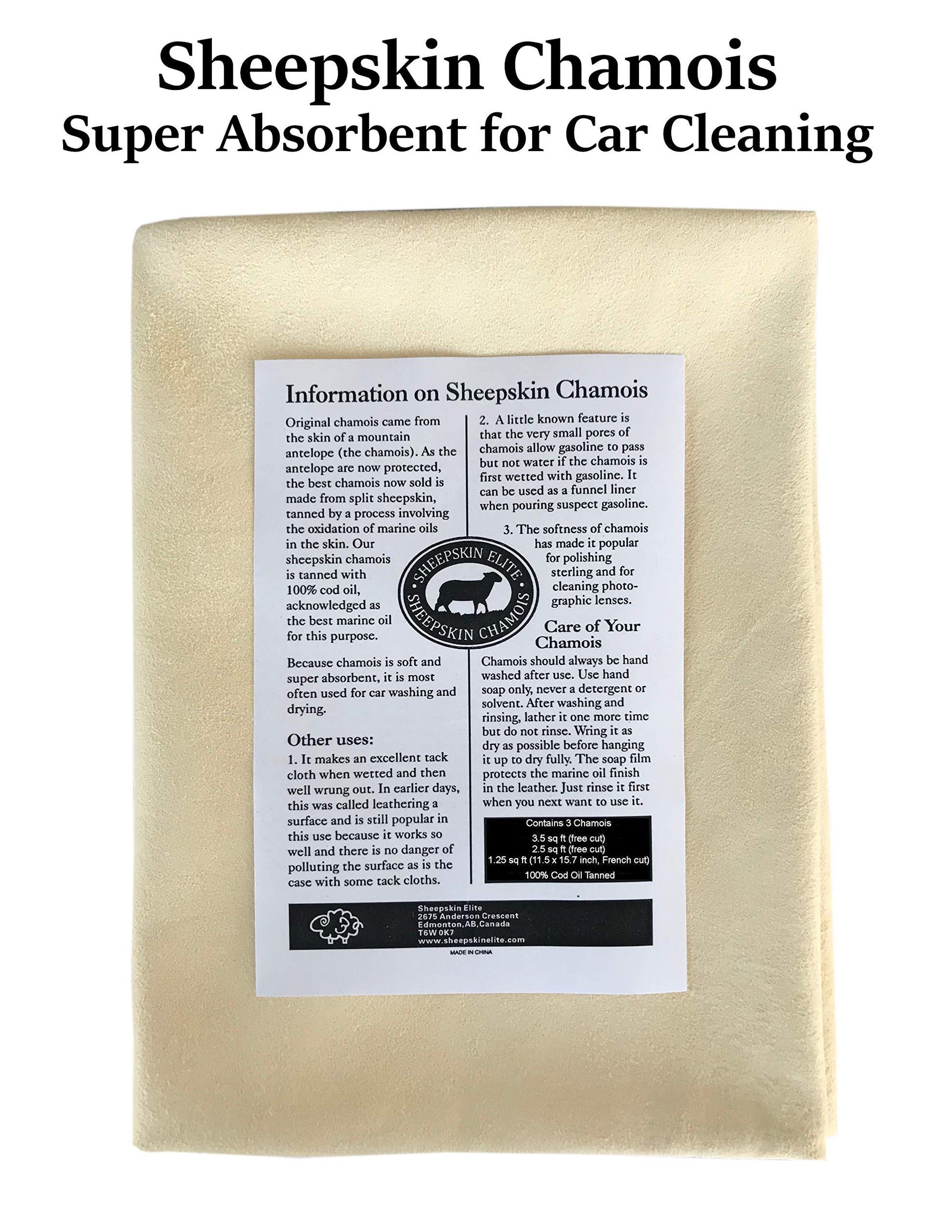 Toalla de Secado de Piel Real Súper Absorbente para Autos