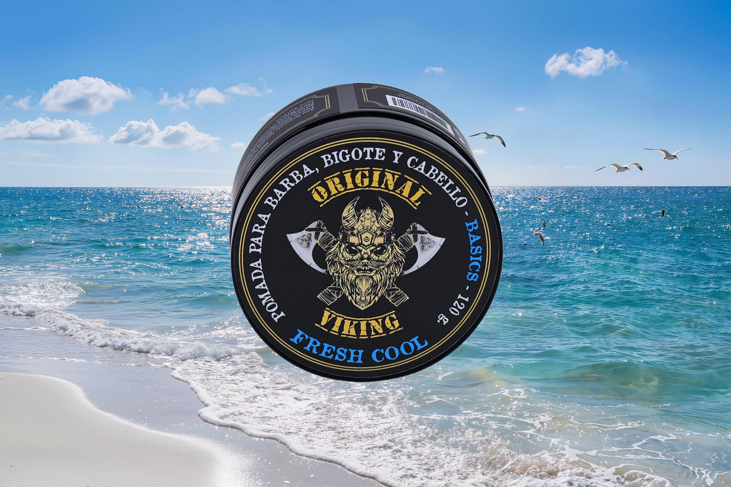 ORIGINAL VIKING Pomada Fresh Cool 2 Pack – Pomada para Cabello Hombre Fijación Media con Aroma Fresco a Menta | Modelado Preciso Larga Duración | Para Cabello y Barba | Vegano, Sin Parabenos, Base Agua | 2 x 120g (240g)