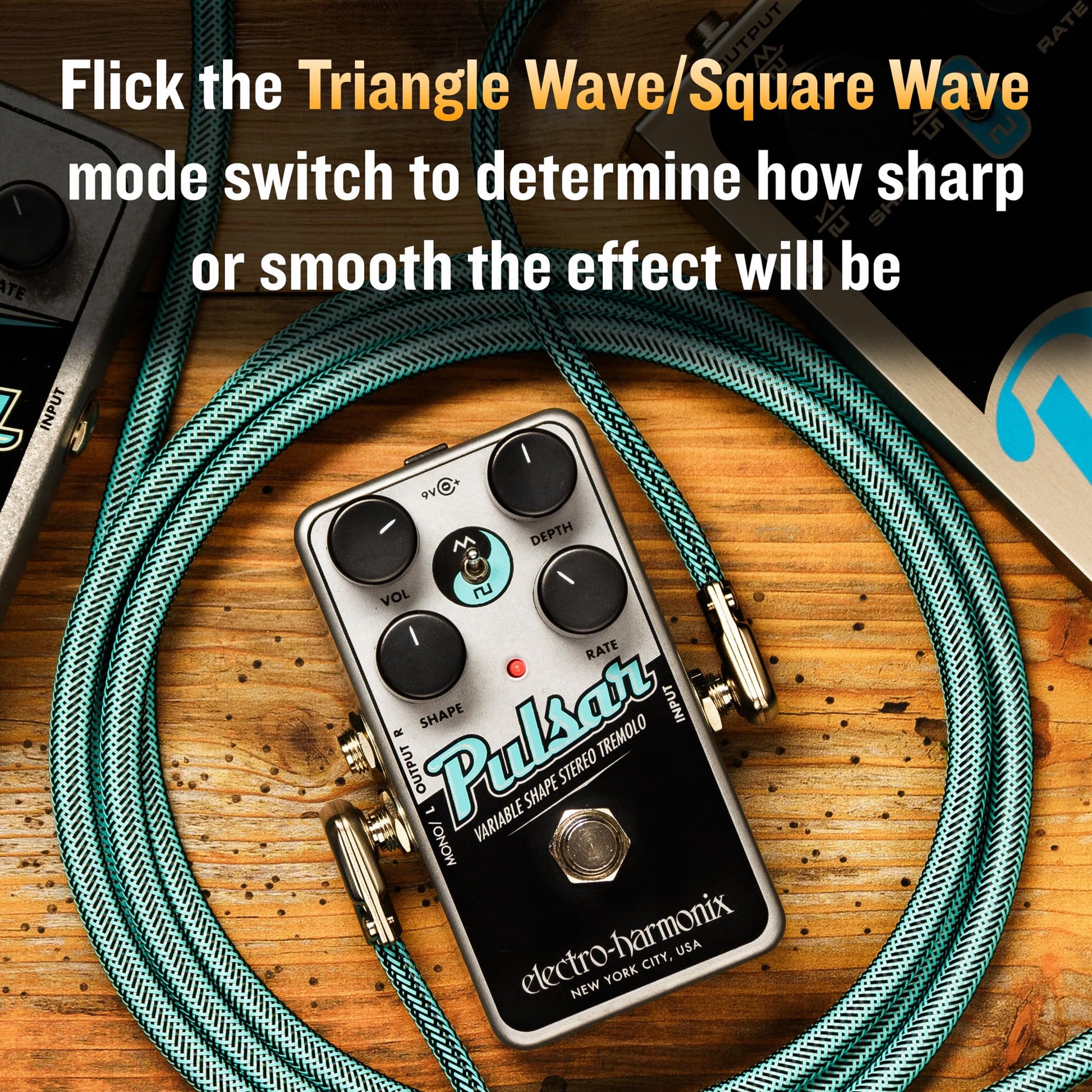 Pedal de Trémolo Estéreo Electro-Harmonix Nano Pulsar de Forma Variable