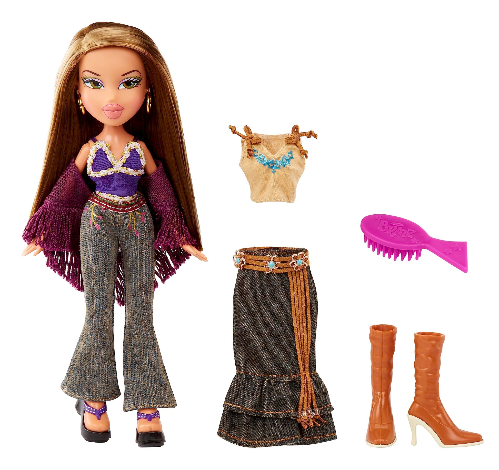 Bratz Muñeca de Moda - Fianna - Serie 3 - Muñeca, 2 Conjuntos y póster - para coleccionistas y niños Mayores de 6 años