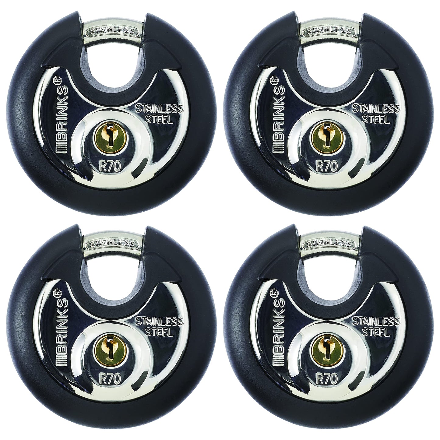 Candado Keeper Brinks Plateado Paquete de 4 Unidades