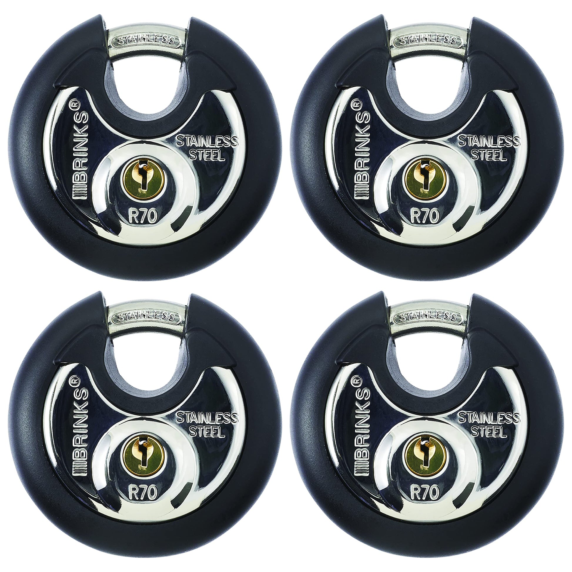 Candado Keeper Brinks Plateado Paquete de 4 Unidades