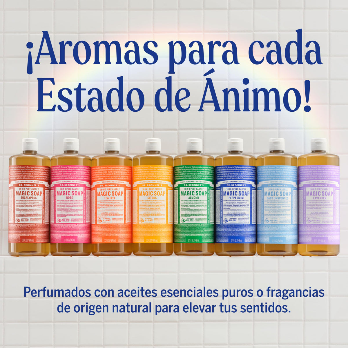Dr. Bronner's | ¡Edición Limitada PRIDE! | Jabón de castilla orgánico, para todo el cuerpo, hidratante, remueve células muertas, aroma de Flor de Cerezo | 946 ml