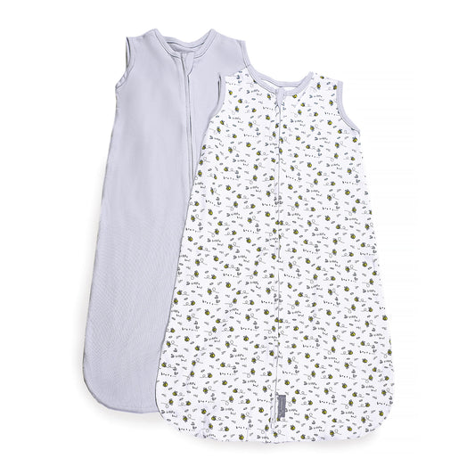 SwaddleMe by Ingenuity Night Sack Sleeper, para Edades de 6 a 12 Meses, 16 a 22 Libras, hasta 30 Pulgadas de Largo, Paquete de 2 Bolsas de bebé de Ajuste Holgado