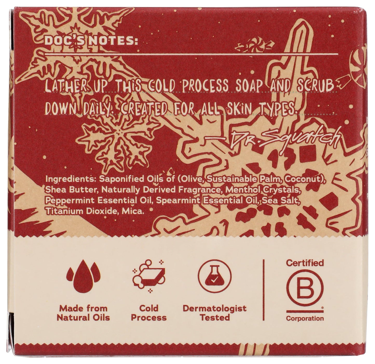 Dr. Squatch Barras De Edición Limitada (Frosty Peppermint), 5 Onzas