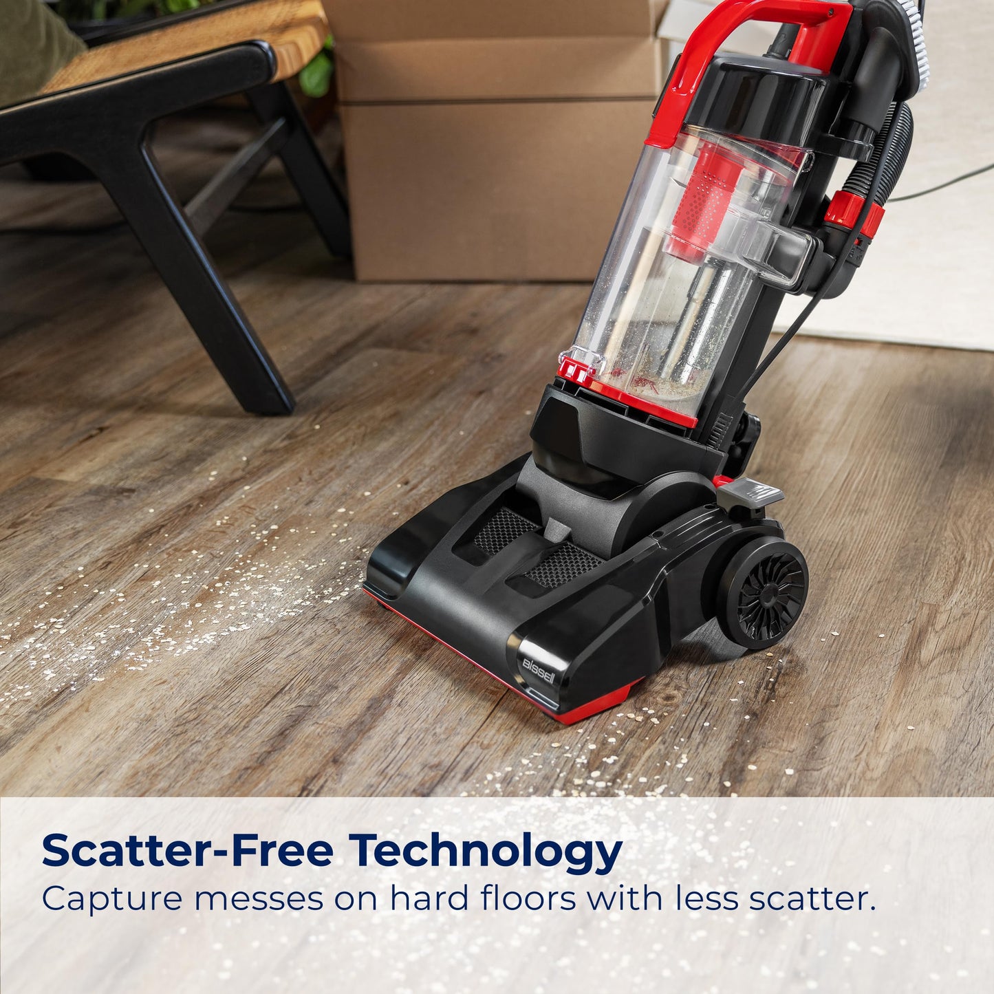 Bissell CleanView Aspiradora vertical compacta, se adapta a dormitorios y apartamentos, ligera con potente succión y varilla de extensión extraíble, 3508