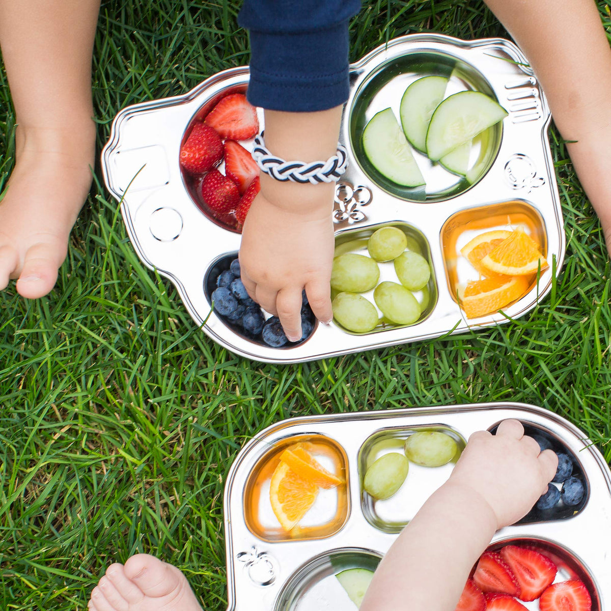 Innobaby Stainless Bus Divided Platter 2 Trays