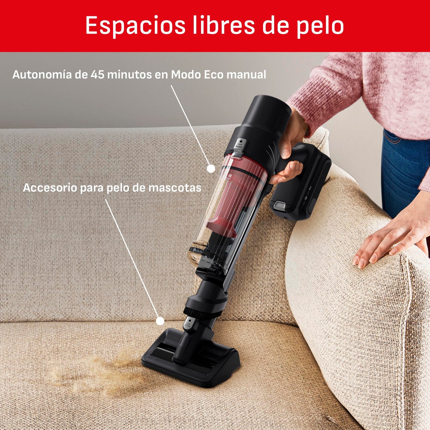 T-Fal Aspiradora Inalámbrica 6 en 1, X-Pert 7.60, Aspiradora de Mano, 140W de Potencia, hasta 45 min de autonomía + Guante de Microfibra Multiusos de Regalo, TY6A73I0CO