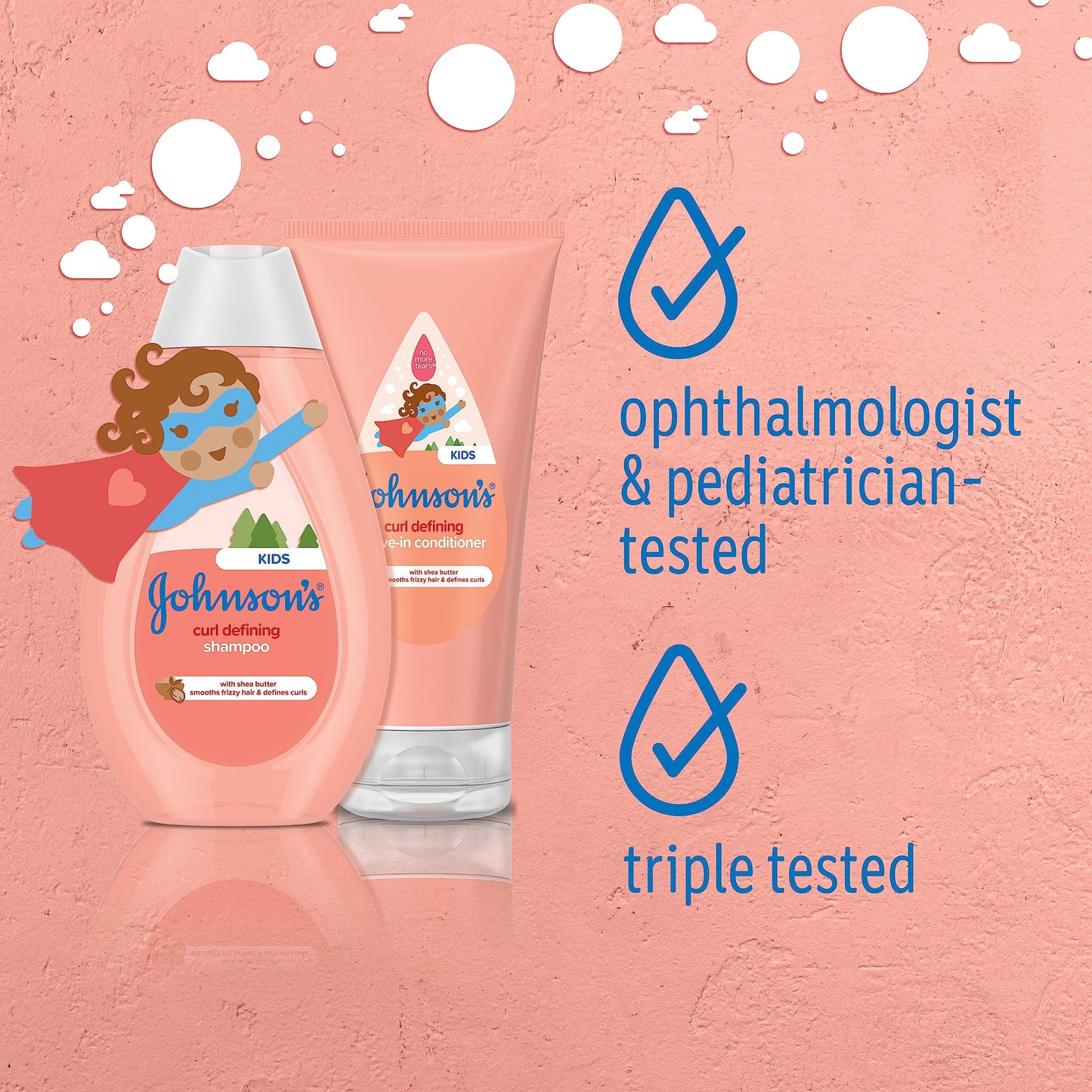 Johnson's Baby - Acondicionador sin lágrimas para niños con manteca de karité, 6.8 oz