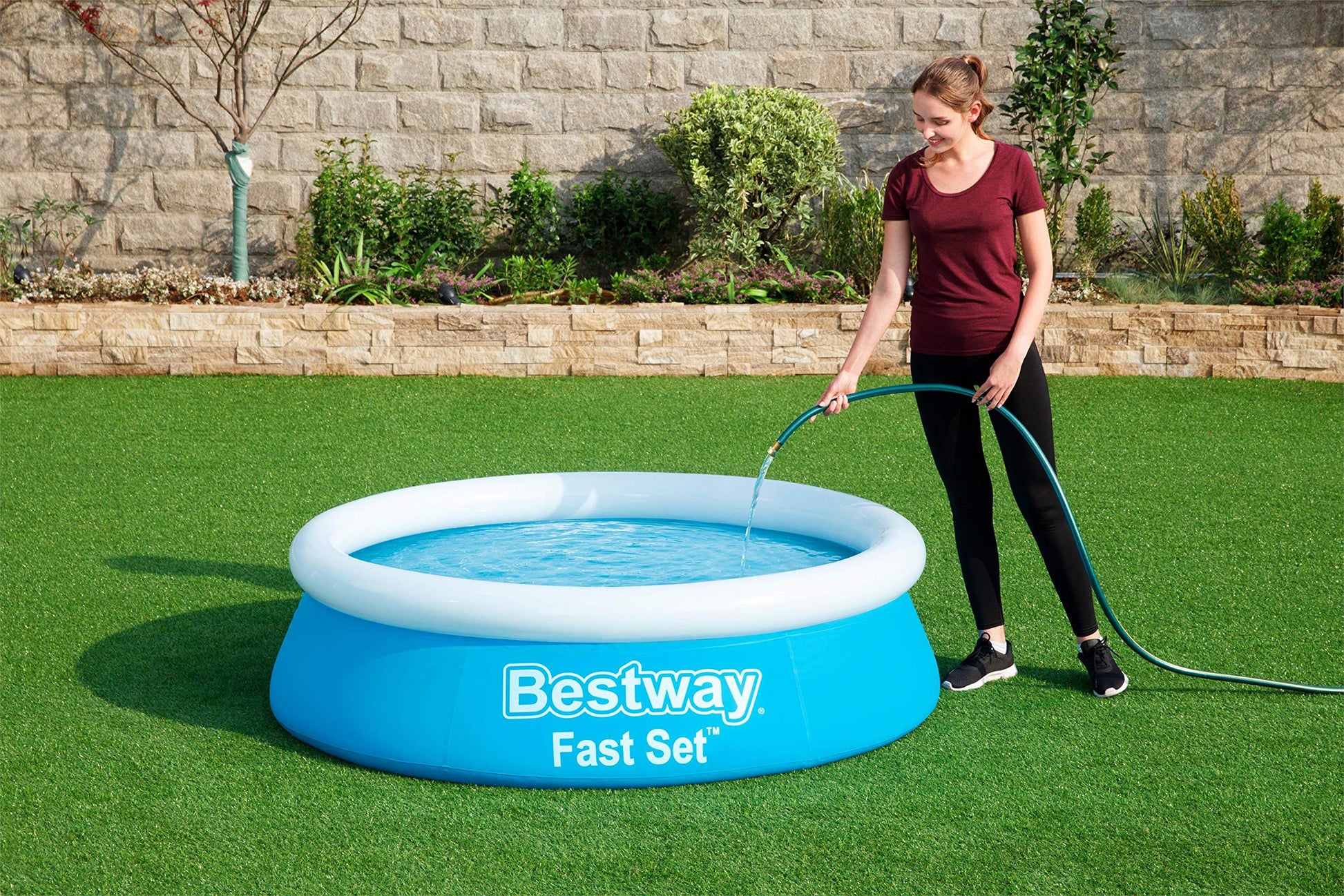 Alberca Inflable Red Azul Fast Set, Medidas 1.83Mx51Cm (6'X20"), Capacidad 940 Lts