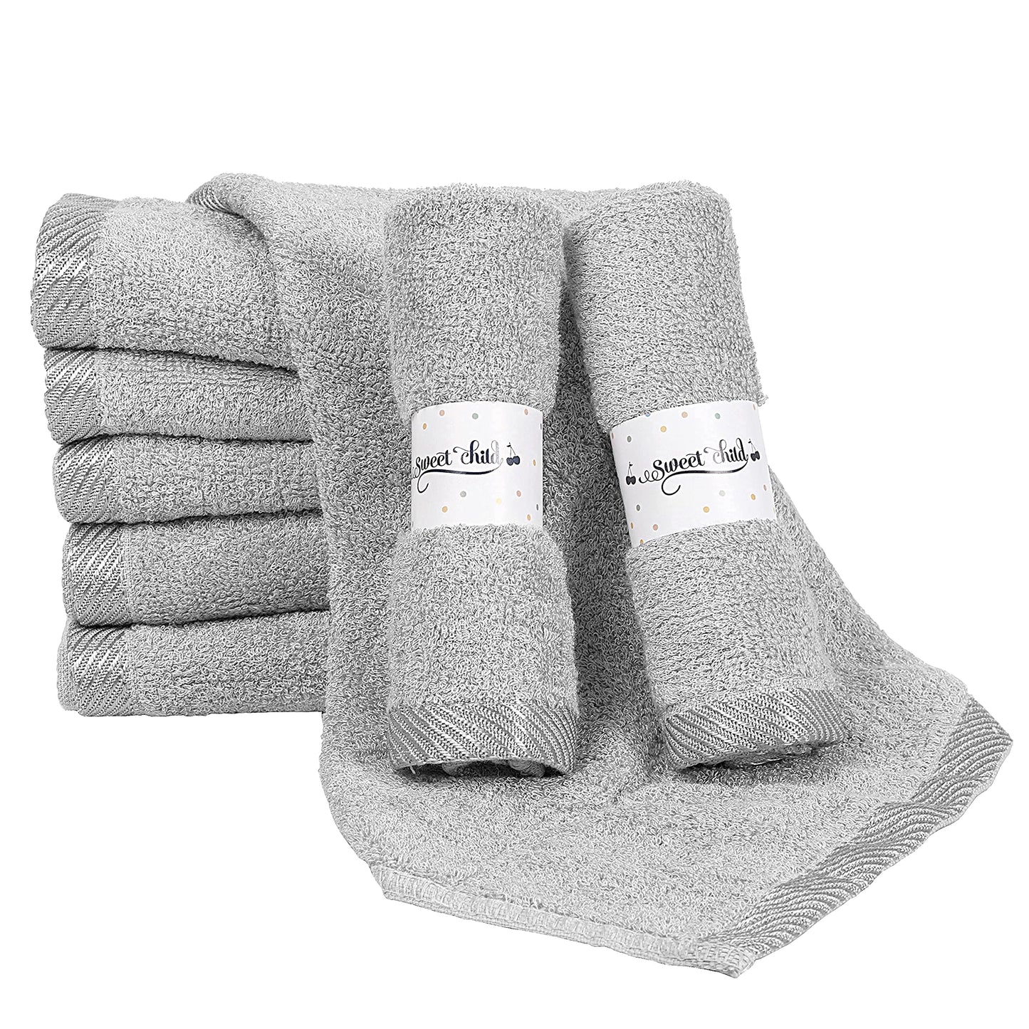 Sweet Child - Paquete de 8 paños de bebé de rayón súper suaves, paños de lavado para recién nacidos, bebés y niños, toallas de baño para bebé, toallas de cuerpo y cara, paños faciales para lavar la