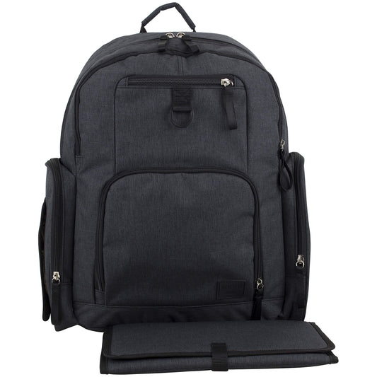 Mochila Multifuncional para Pañales BODHI Negro Cambiador Extraíble Unisex