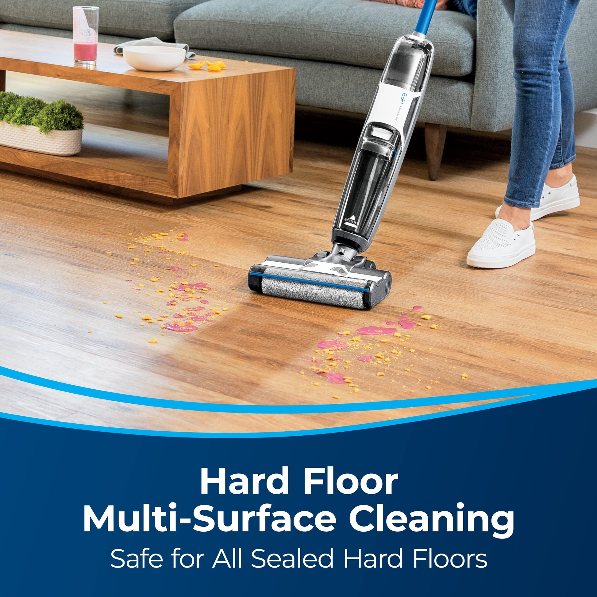 Bissell Crosswave HF3 Aspiradora inalámbrica en seco y húmedo, Limpiador de Suelos de Madera Dura y multisuperficie, 3649A