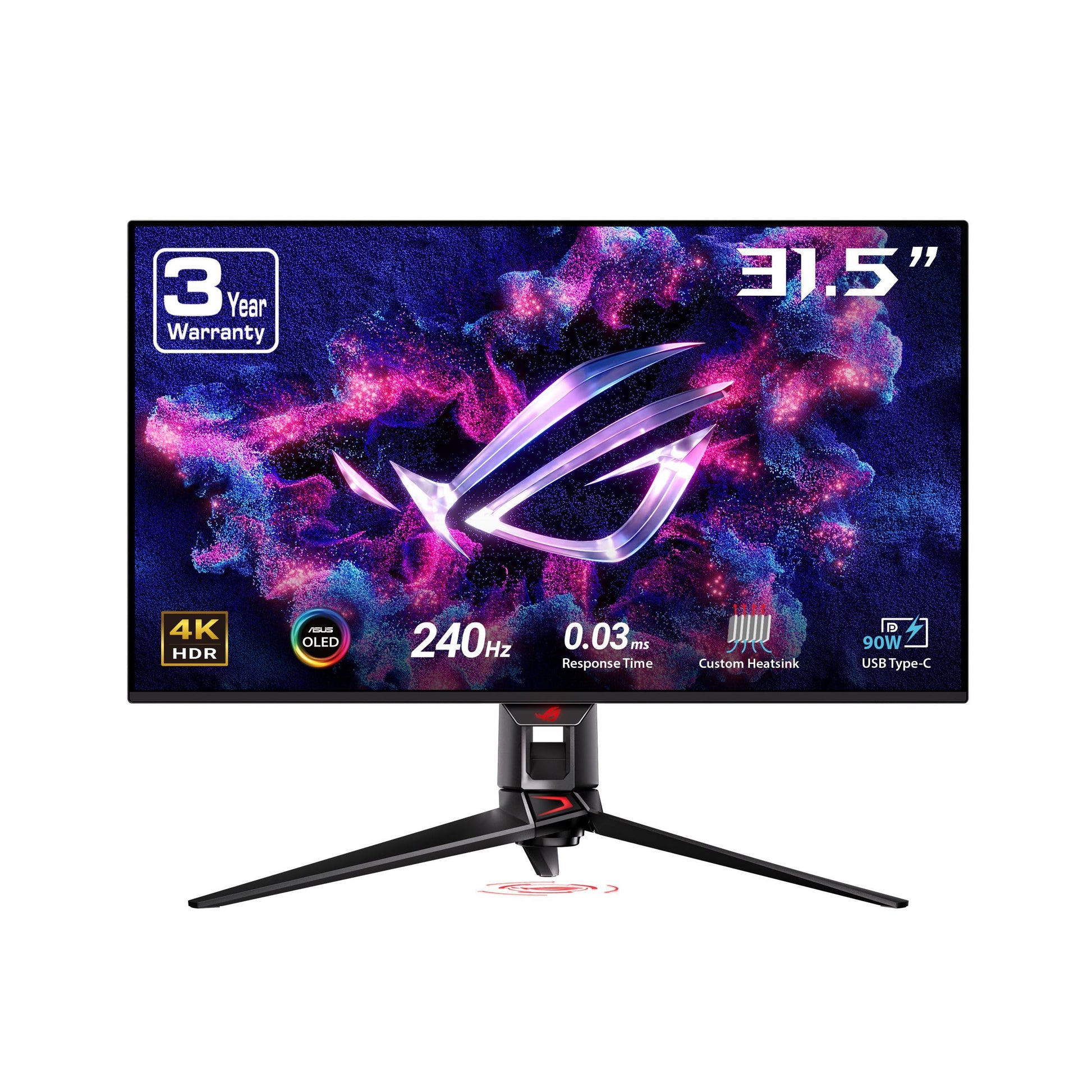 ASUS ROG Swift Monitor para Juegos OLED 4K de 32 Pulgadas (PG32UCDM) - UHD (3840 x 2160), QD-OLED, 240Hz, 0.03ms, Compatible con G-Sync, disipador térmico Personalizado, película de grafeno, 99%