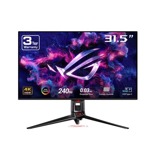ASUS ROG Swift Monitor para Juegos OLED 4K de 32 Pulgadas (PG32UCDM) - UHD (3840 x 2160), QD-OLED, 240Hz, 0.03ms, Compatible con G-Sync, disipador térmico Personalizado, película de grafeno, 99%