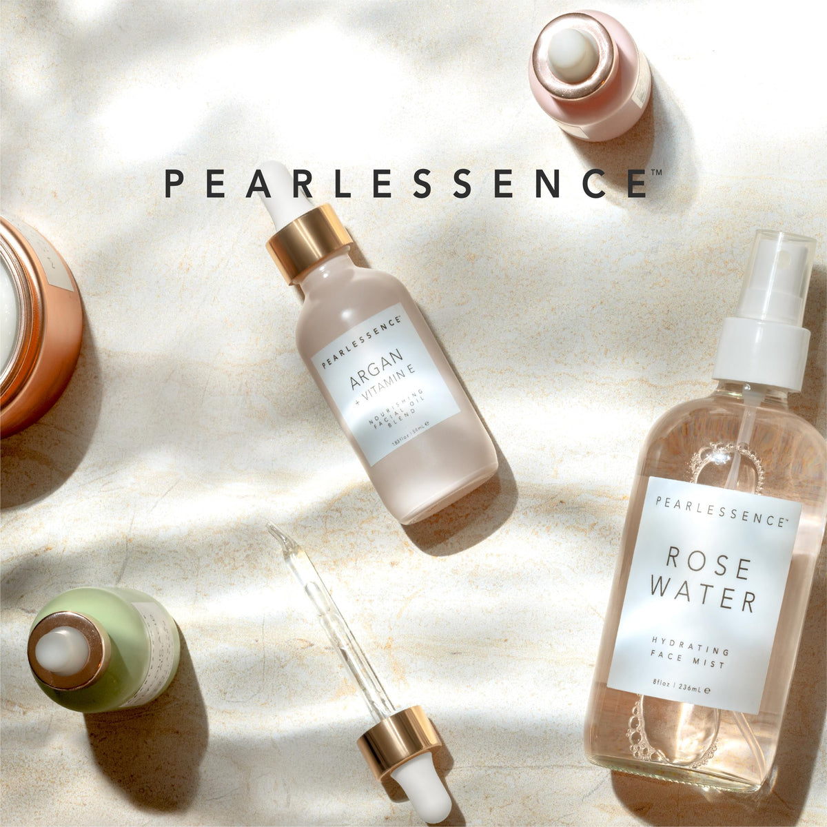 Pearlessence Aceite facial de argán y vitamina E, potente hidratación para ayudar a equilibrar, revivir y rejuvenecer la piel, fabricado en Estados Unidos, libre de crueldad y sin parabenos
