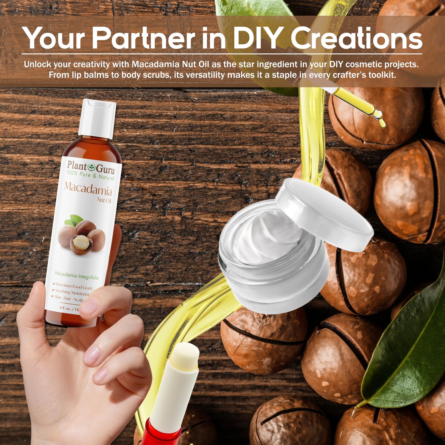 Macadamia Nut Oil 16 oz. Virgin, Unrefined Cold Pressed 100% Pure Natural - Skin, Body And Face. Great for Psoriasis & More!