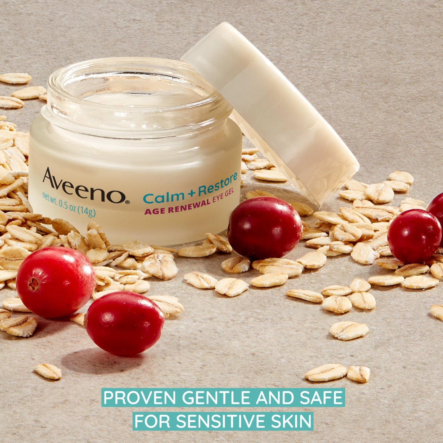 Aveeno Gel Antiedad Para Ojos Calm + Restore Age Renewal Crema Para El Contorno De Ojos Con Extracto Nutritivo De Avena Y Arándano Que Mejora Visiblemente El Aspecto De Arrugas Y Patas De Ga
