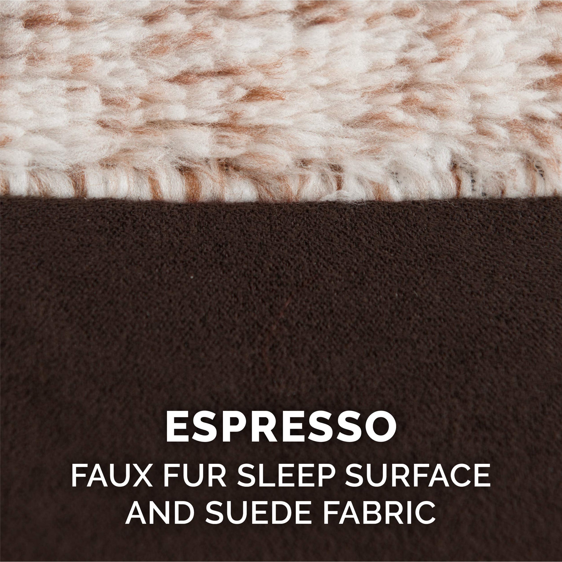 Furhaven Funda de Cama de Repuesto para Mascotas, sofá de Dos Tonos de Piel de Felpa y Gamuza Lavable, Funda de Cama para Perro, Espresso, Jumbo (XL)