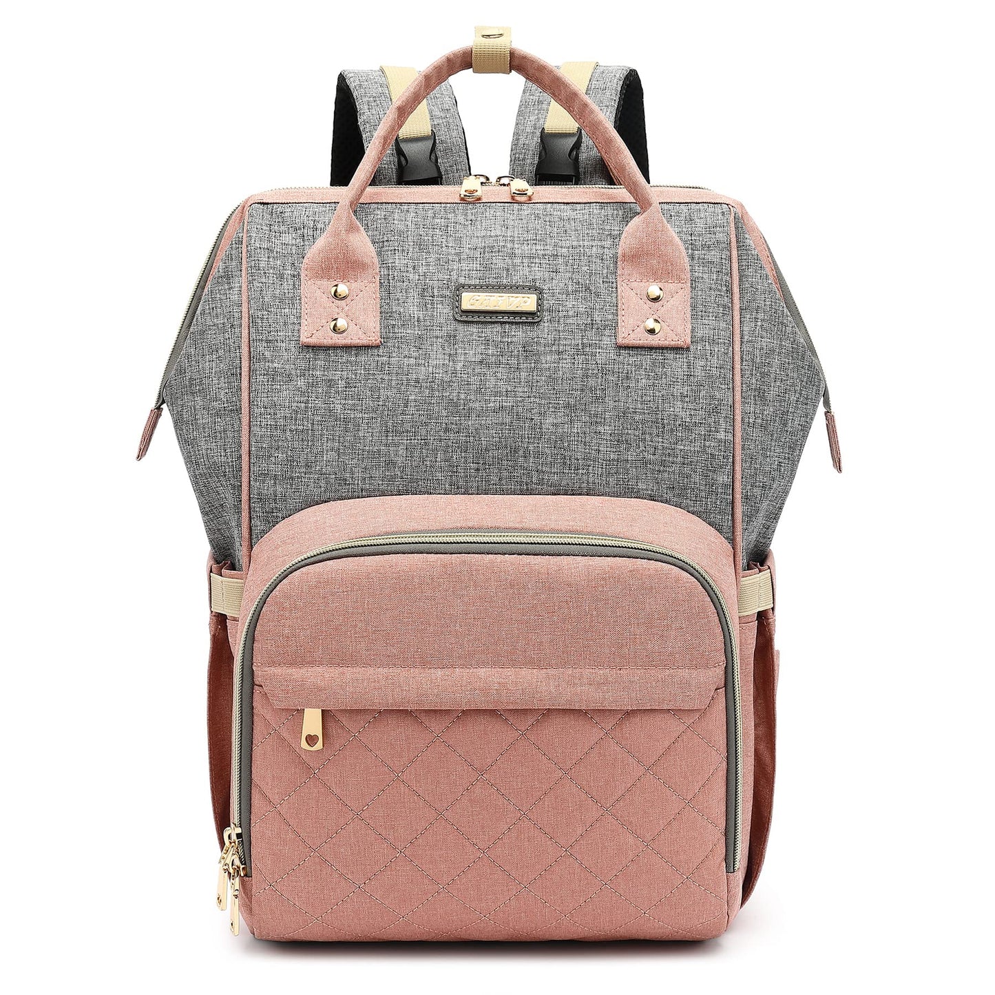 GAIVP - Mochila para pañales para bebés niñas y niños, bolsas de bebé para mamás y papás, bolsa cambiadora de pañales con bolsillos aislados, mochila impermeable multifuncional con correas de carriola