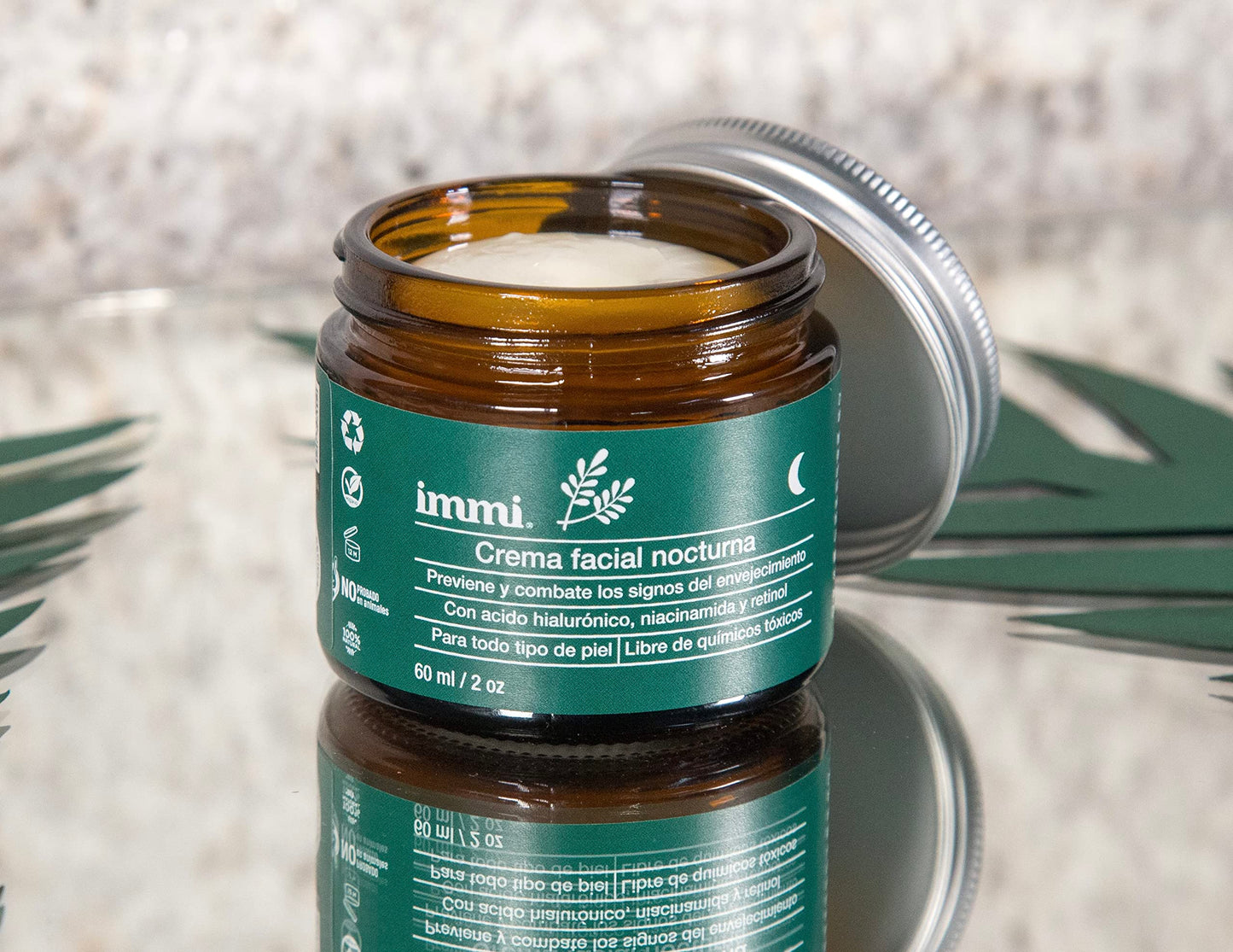 Immi crema facial de día FPS 25 con 60 ml & crema facial nocturna con 60 ml (Para todo tipo de piel)