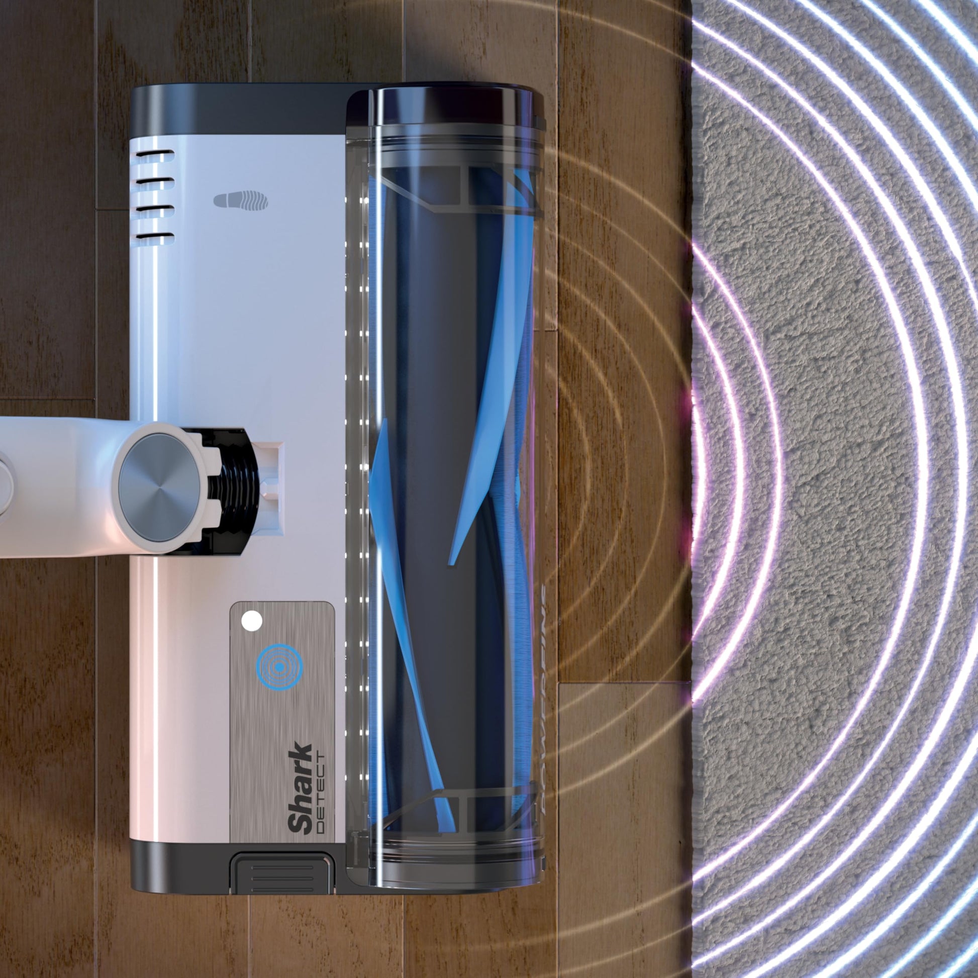 Shark Detect Cleand and Empty, Aspiradora Inalámbrica, Sistema de Limpieza con Autovaciado, con Tecnología de Limpieza Profunda, Filtro HEPA, Azul, IW4521LAA