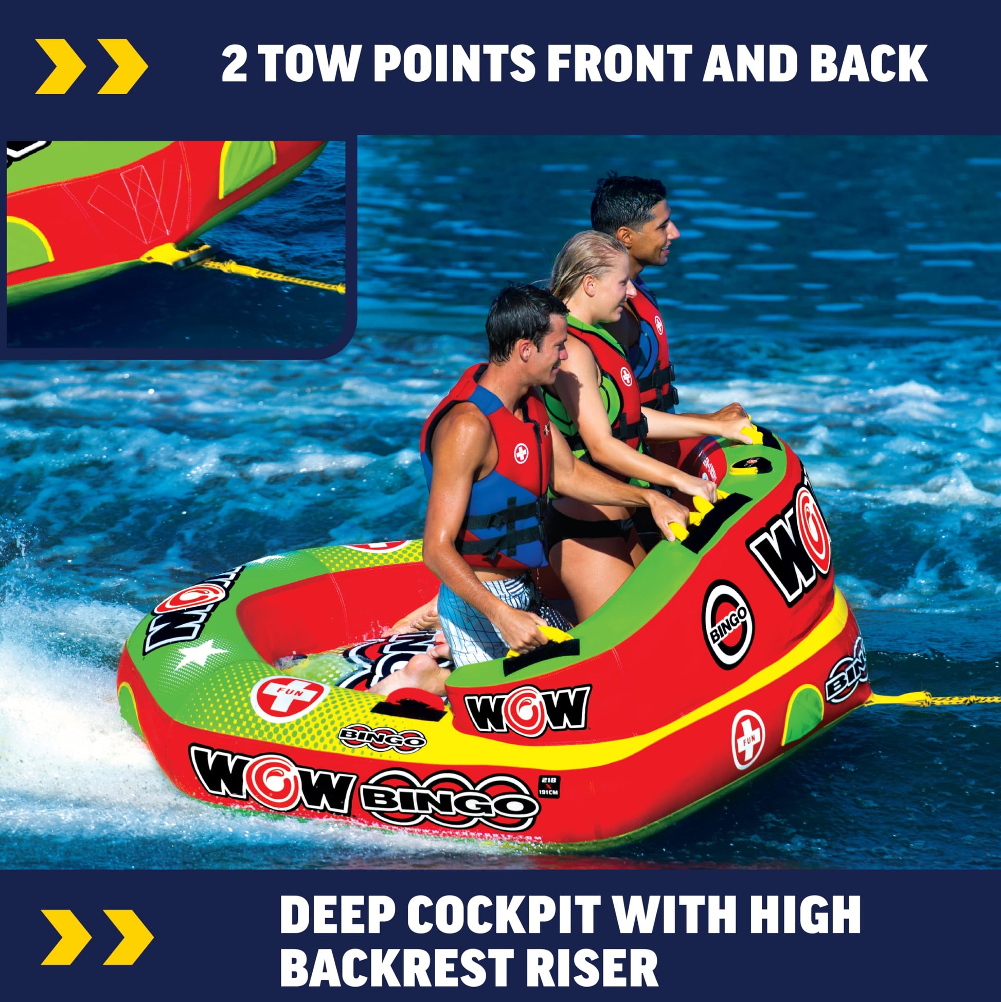 Bote Inflable Wow World of Watersports Bingo para 1, 2 o 3 Personas
