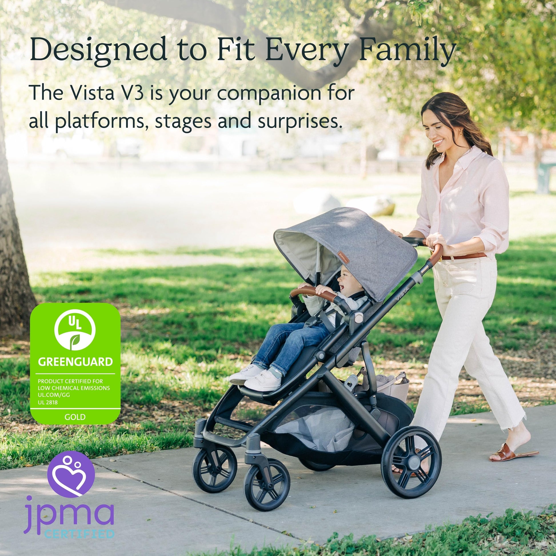 Cochecito Modular UPPAbaby Vista V3 Negro con Protectores y Bolsa de Almacenamiento para Niños y Bebés