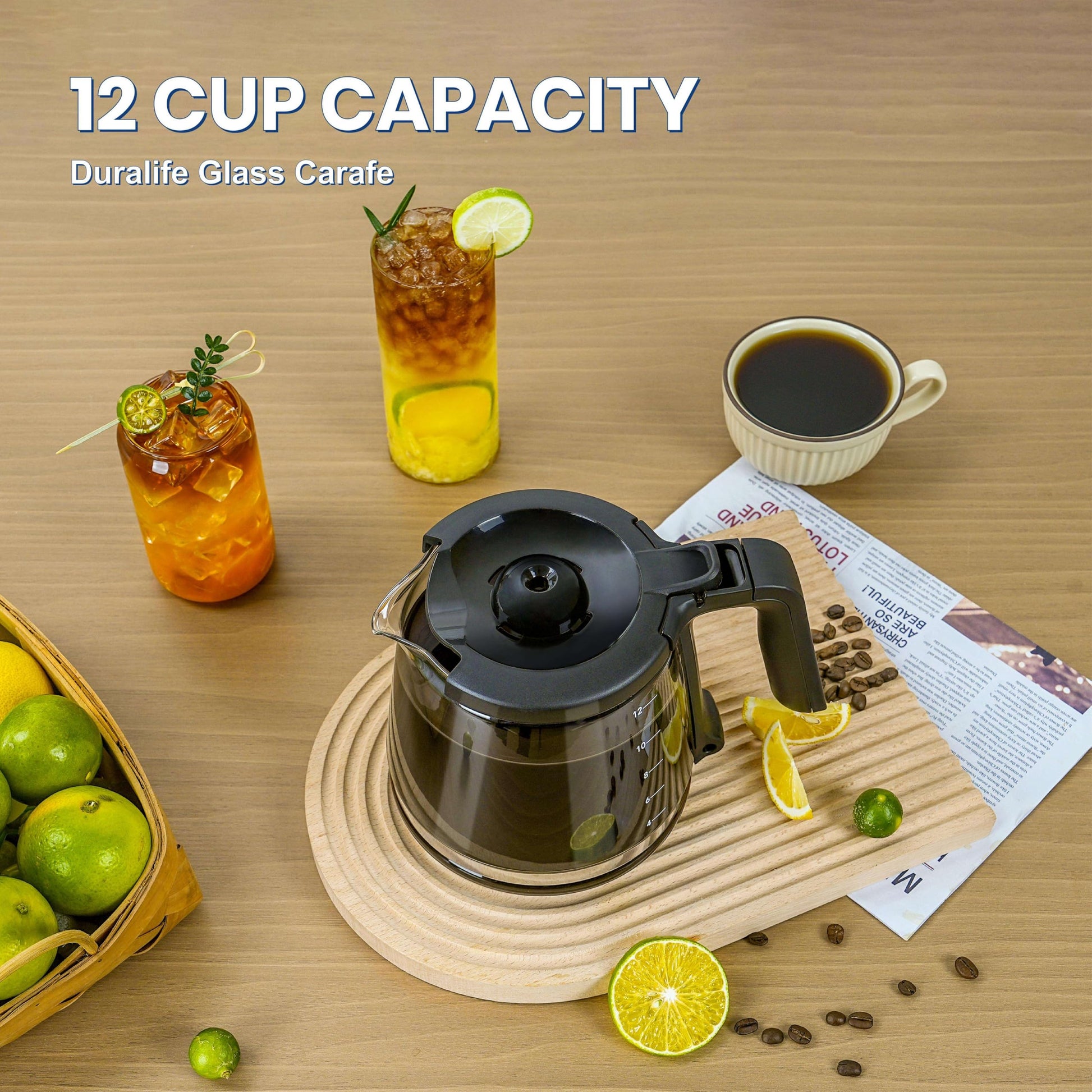Jarra de café de repuesto de 12 tazas, compatible con Mr. Coffee Maker Reemplaza la pieza # RF, LM, PC, SC y BVMC-RF300 Series-2