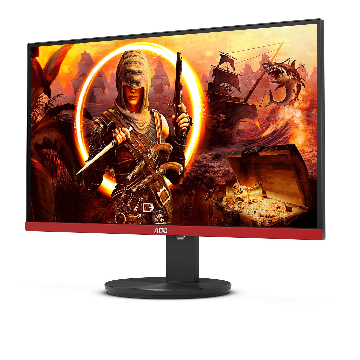 AOC - G2490VX Monitor de Juegos de Clase sin Marco, de 24 Pulgadas, FHD 1920 x 1080, 1 ms 144 Hz, FreeSync Premium, 126% sRGB / 93% DCI-P3, Color Negro