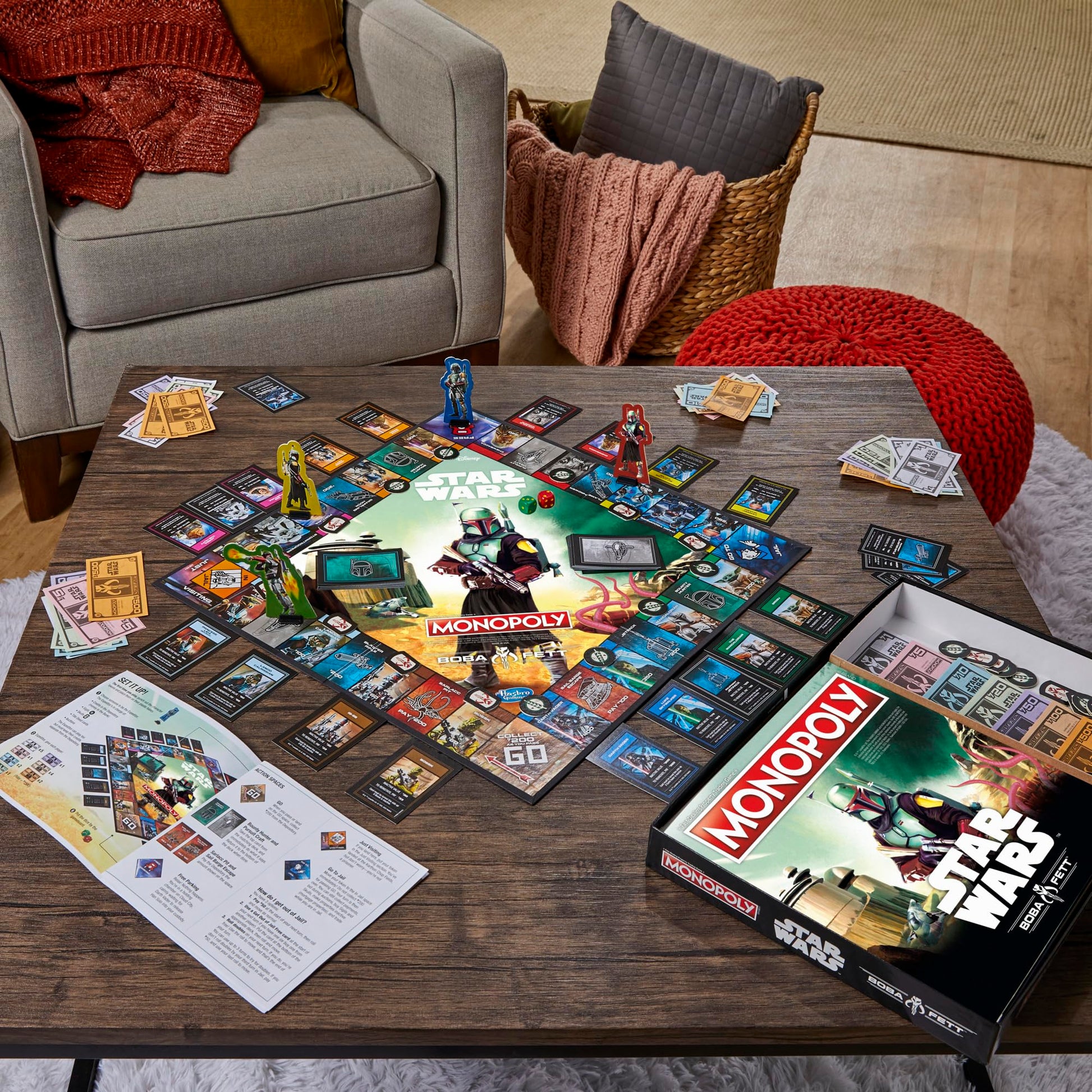 Hasbro Gaming Monopoly: Star Wars Boba Fett Edition Juego de Mesa para 4 Jugadores, a Partir de 8 años