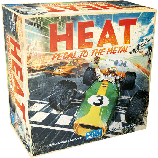Days of Wonder Heat Pedal to The Metal Board Game | Strategy | Grand Prix Racing Game | Fun Family Game for Kids and Adults | Ages 10+ | 1-6 Players | Average Playtime 60 Minutes | Made by