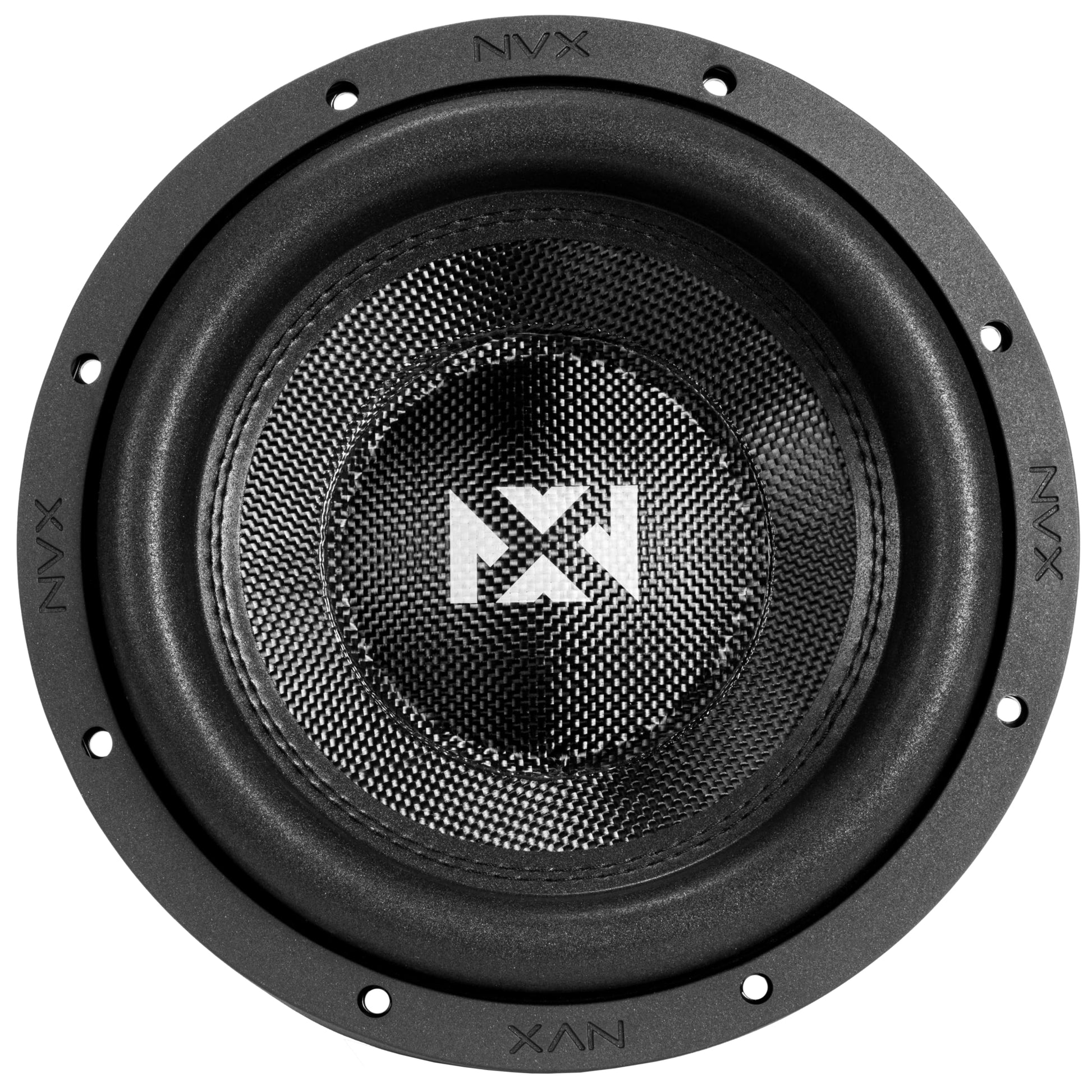 NVX 10-inch True 750 watt RMS 1500 watt Peak Dual 4-Ohm Car Subwoofer 3-Dimensional Die Cast Aluminum Basket [VCW104]