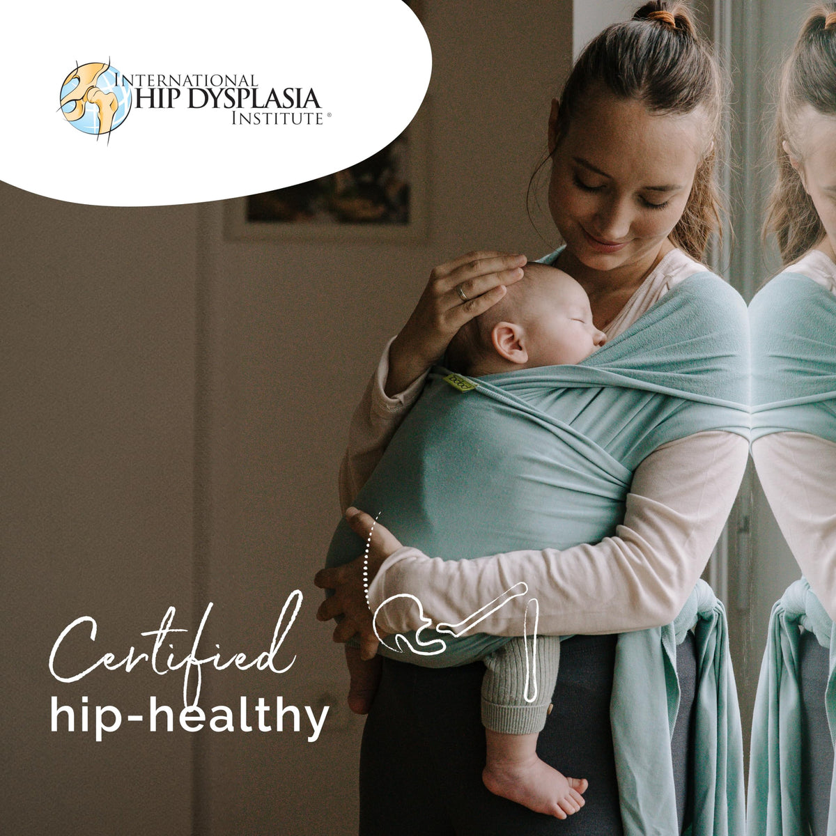 Boba Baby Wrap Carrier - Original Baby Carrier Wrap Sling para Recién Nacido - Baby WearEssentials - Soporte para envolver Recién Nacido (Serenity Sea Mist)