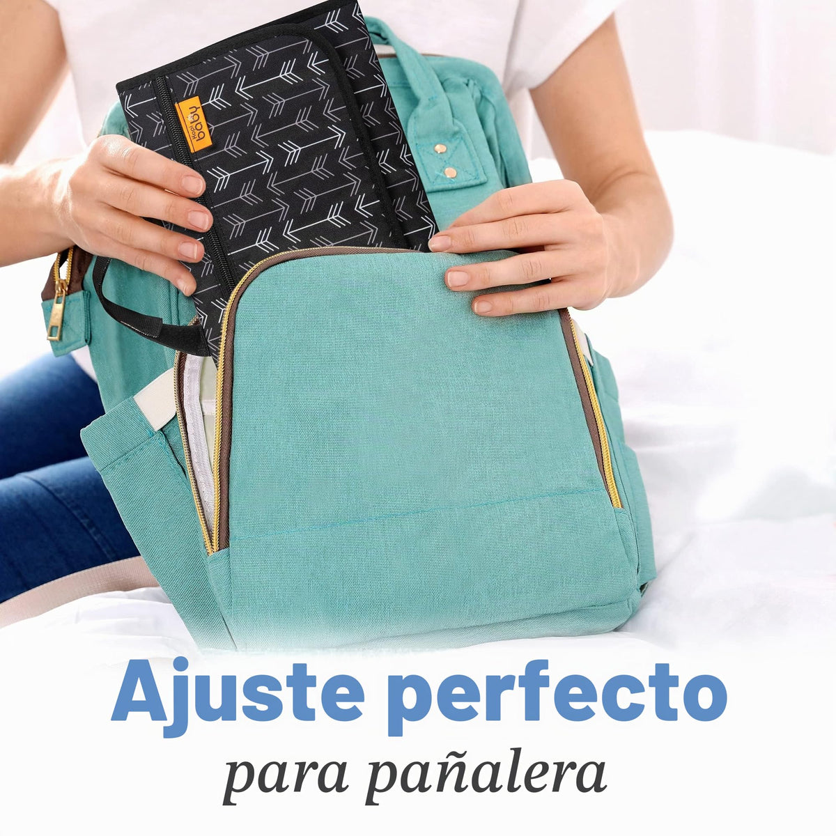 Kopi - Cambiador de pañales portátil para bebé, cambiador de pañales con bolsillo para toallitas, tapete cambiador portátil de diseño inteligente, kit de estación de viaje para bebés, regalo para