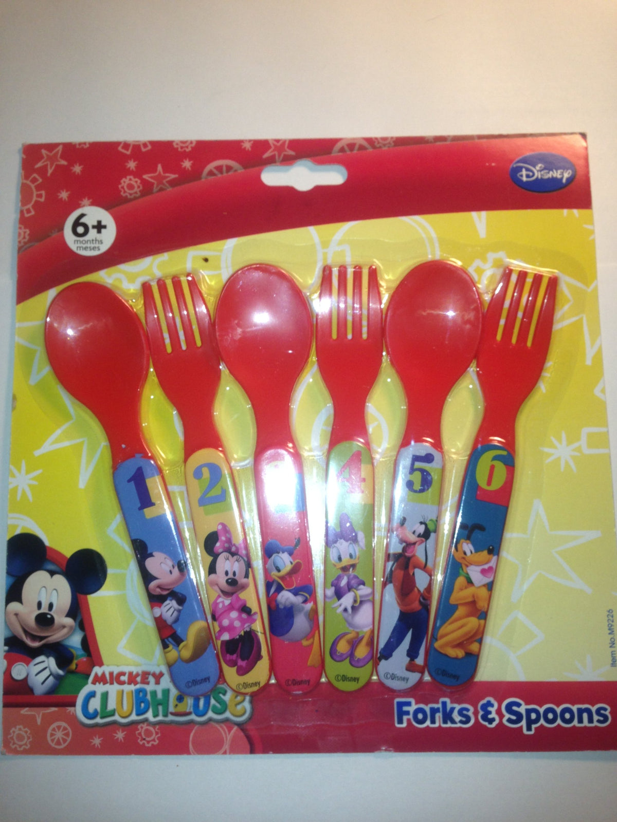 Mickey Mouse Juego de tenedor y cuchara de seis piezas