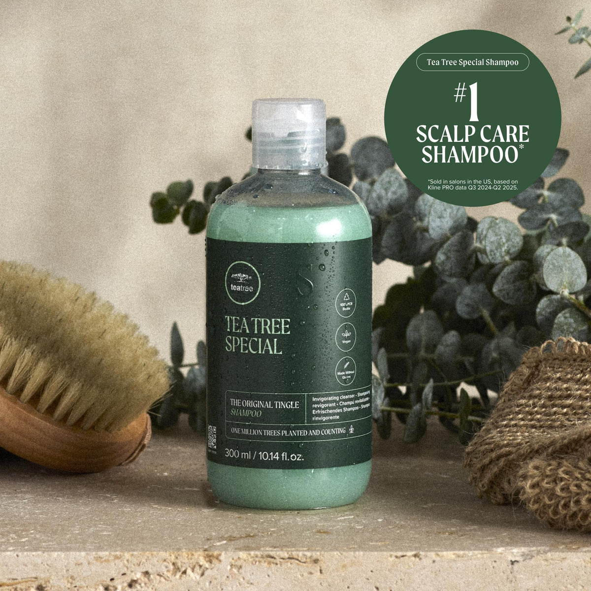 Tea Tree Special Champú, Limpieza Profunda, Refresca el Cuero Cabelludo, Para Todo Tipo de Cabello, Especialmente Cabello Graso, 300 ml