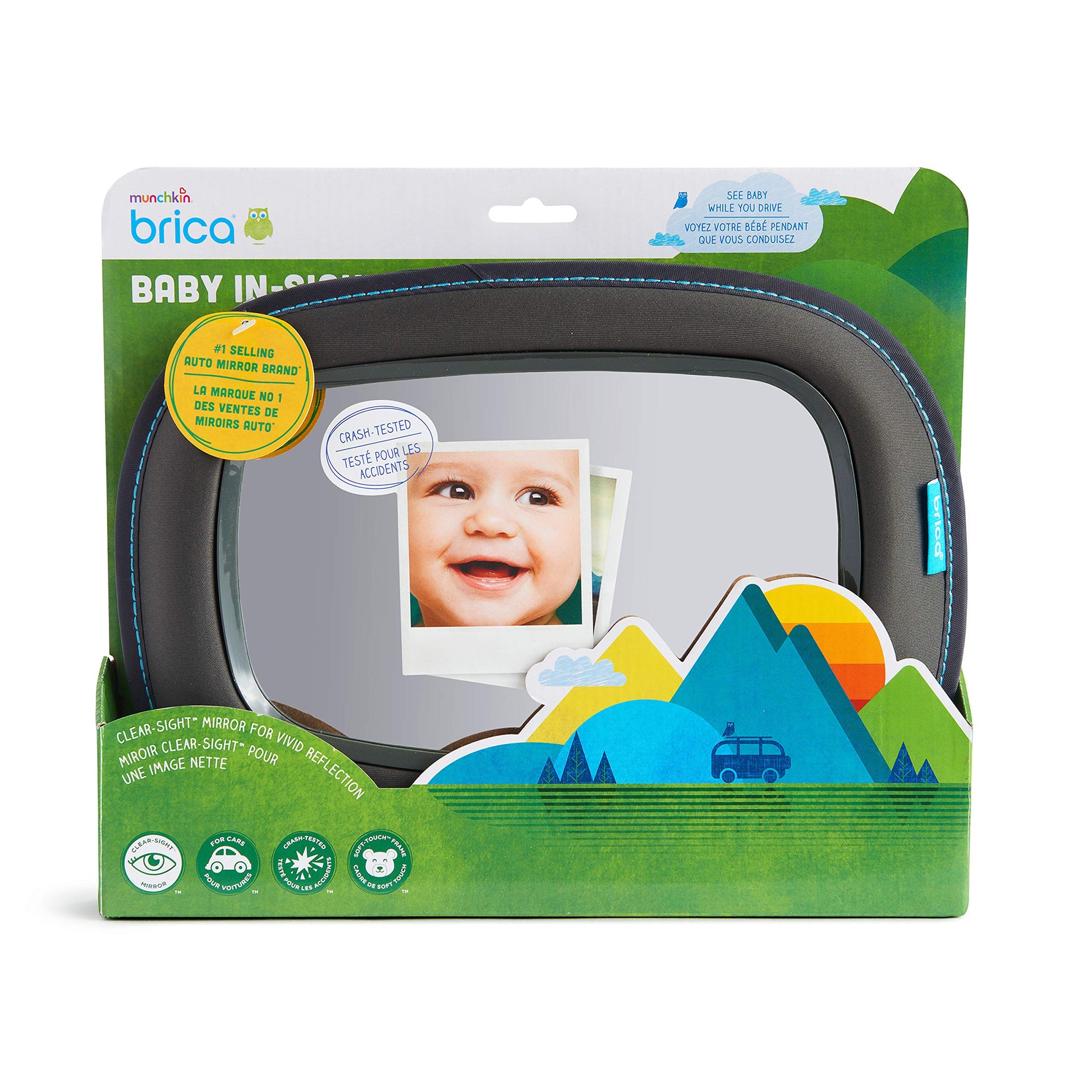 Munchkin Brica Espejo de Carro, Bebé a la Vista para Seguridad en el Auto