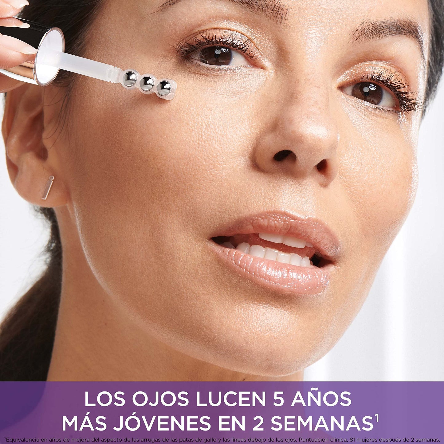 Kit Serum Facial L'Oréal Paris Revitalift Ácido Hialurónico con Bloqueador Solar Anti Brillo UV Defender FPS 50 Más Serum de Ojos Anti Líneas de Expresión, 20 ml