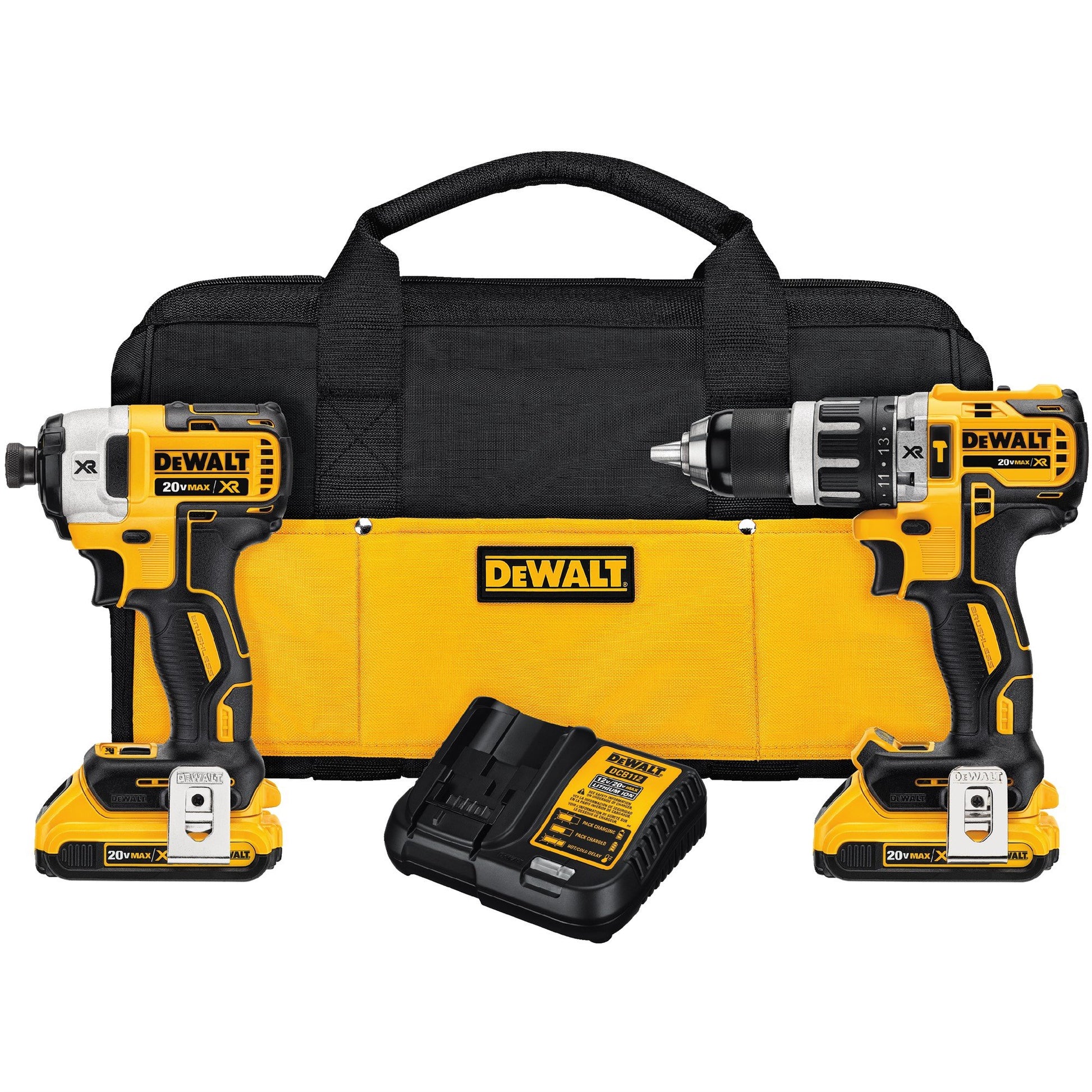 DEWALT DCK287D2-B3 Combo Rotomartillo + Llave de Impacto Brushless