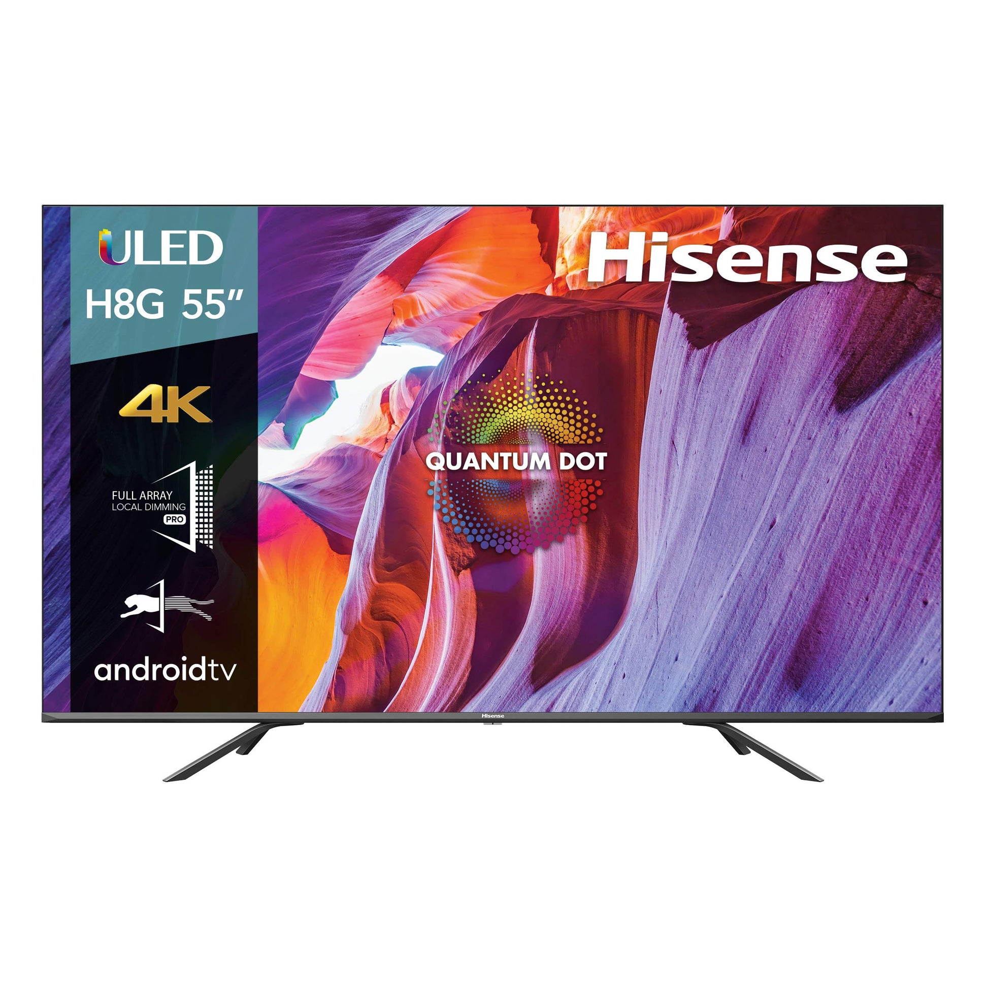 Hisense 55" Serie Quantum H8G Android 4K UHD ULED Smart TV con Asistente de Google, HDR (55H8G)