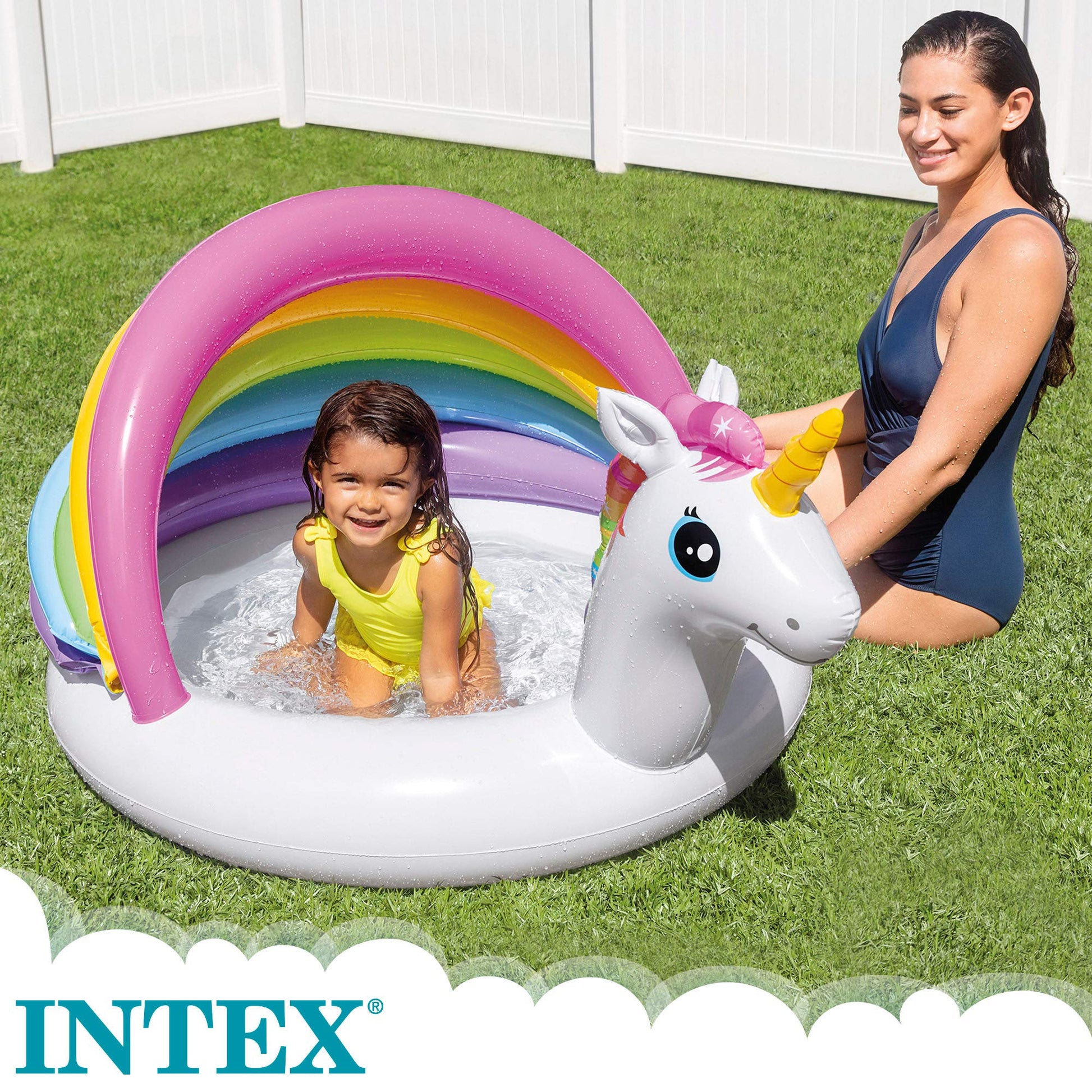 Intex 77925 Alberca 57113 Unicornio p/Bebe de 1.27mts x 1.02mts x 69cm