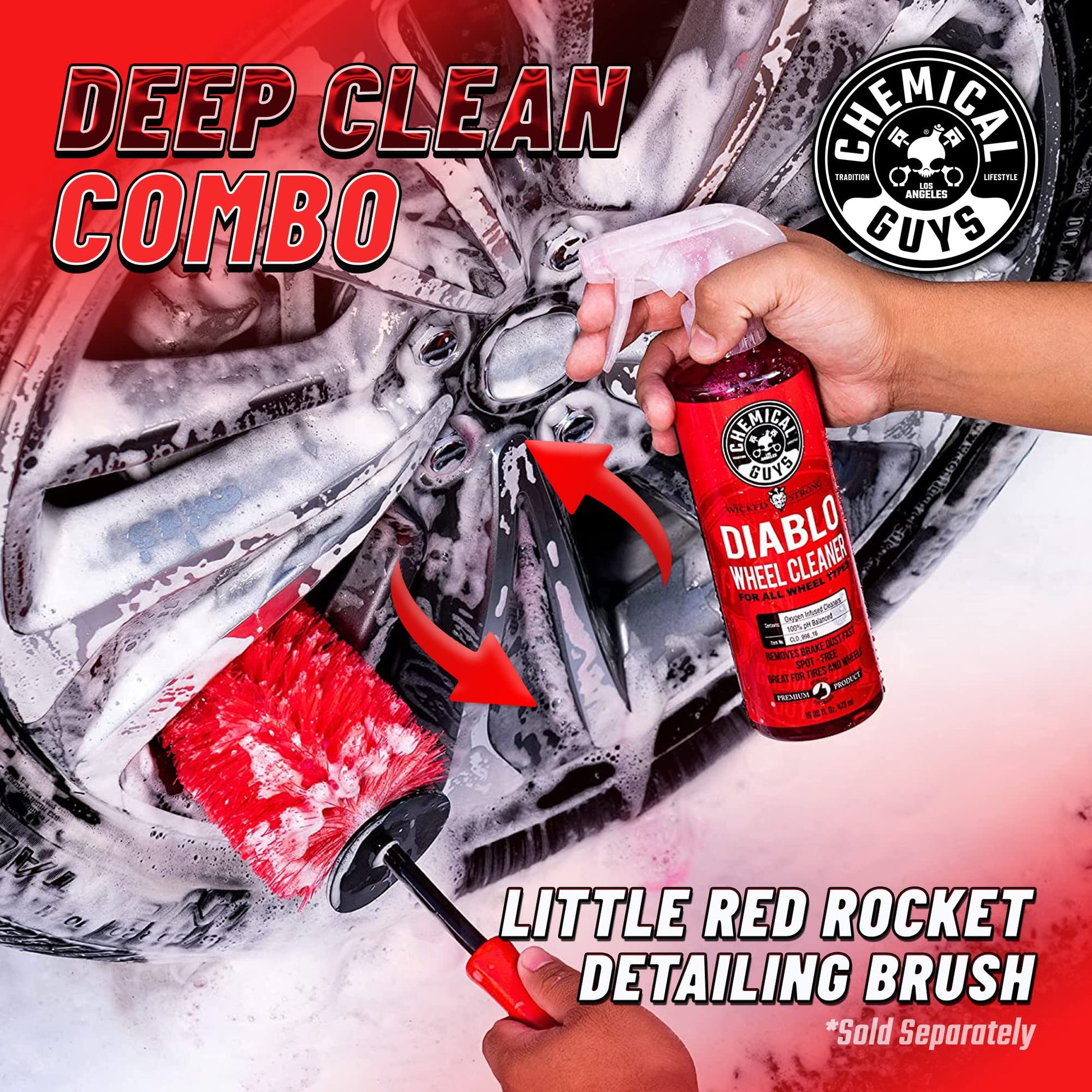 Chemical Guys Kit de 8 Piezas para el Lavado de Coches Arsenal Builder de con Cubo, colector de Suciedad, Tapa, Guante de Lavado, ambientador y 3 Productos químicos de Limpieza de 473 ml