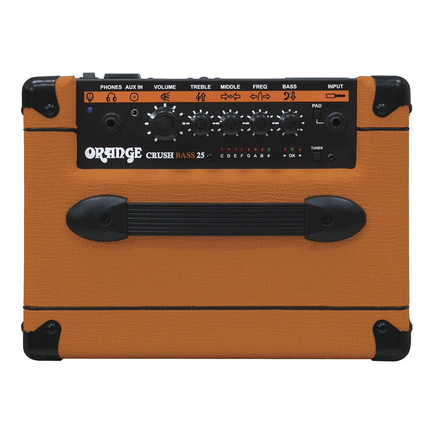Combo de amplificador de bajo y guitarra, Crush Bass 25, Anaranjado