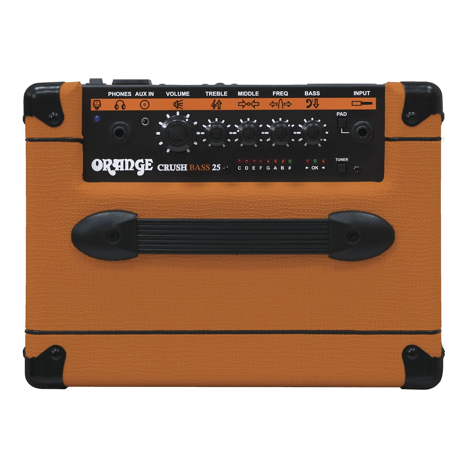 Combo de amplificador de bajo y guitarra, Crush Bass 25, Anaranjado